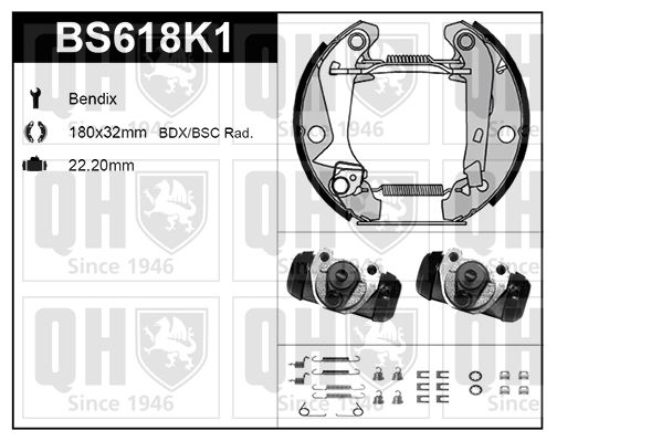 QUINTON HAZELL Комплект тормозных колодок BS618K1